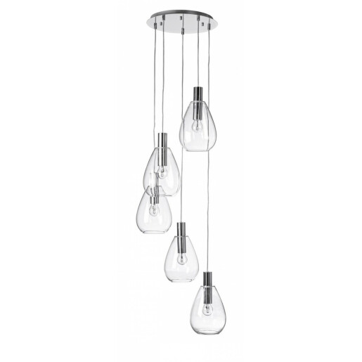 Lustra sticla transparenta Glaring, 60W, 48x180 cm