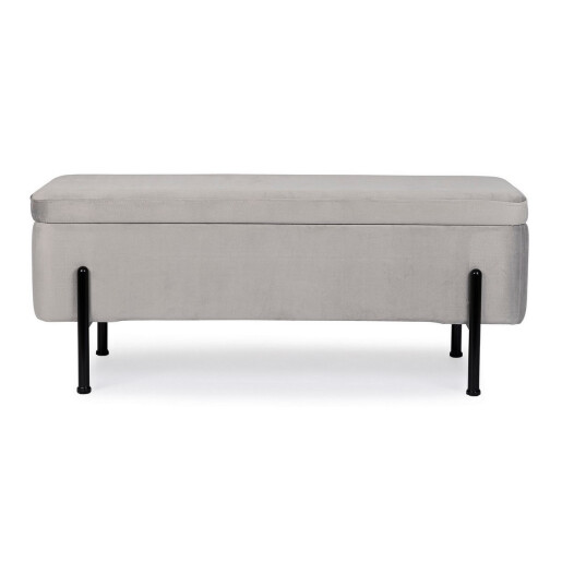 Banca tapiterie velur gri Irina 110x42x42 cm