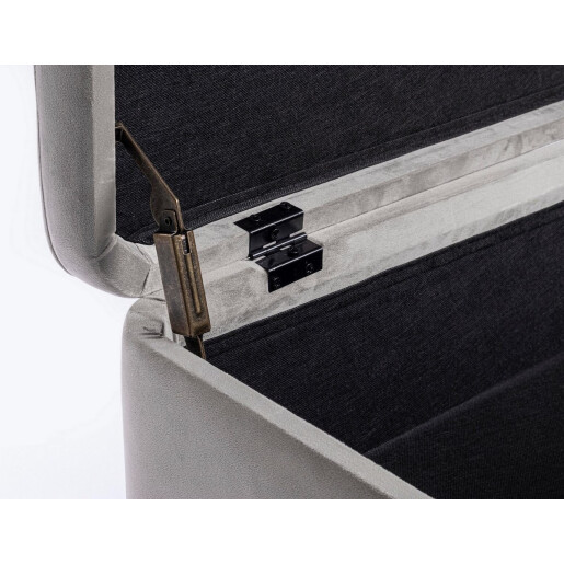 Banca tapiterie velur gri Irina 110x42x42 cm