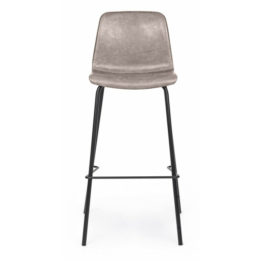 Set 2 scaune bar bej negru Kyra 39x44x103.5 cm