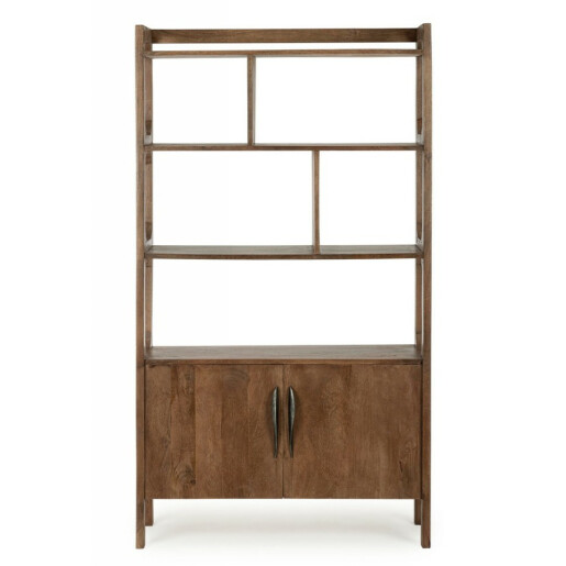 Biblioteca lemn mango maro Sherman 100x35x180 cm