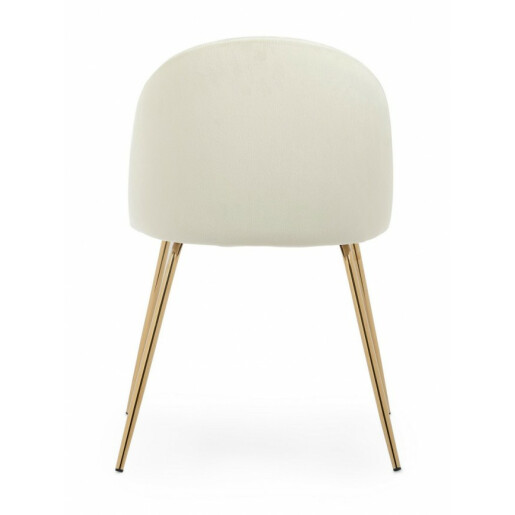 Set 4 scaune catifea alba Tanya 49x55x77 cm