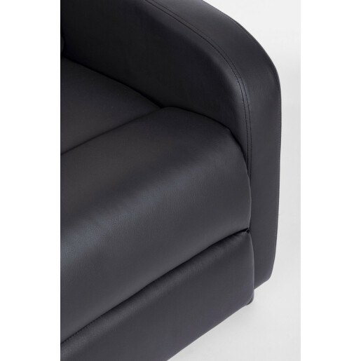Fotoliu recliner tapiterie piele ecologica neagra Desire 79x82x103.5 cm