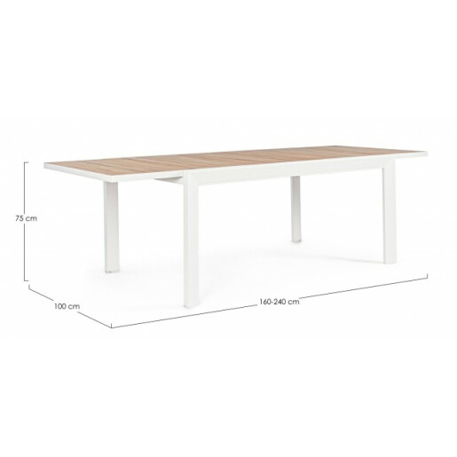 Masa extensibila aluminiu blat ceramica Belmar 160/240x100x75 cm