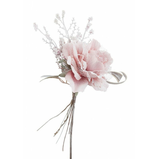 Set 12 Trandafiri artificiali roz 13x36 cm
