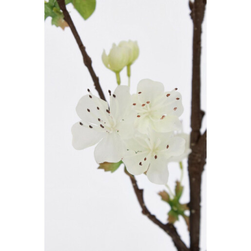 Set 12 crengute Par artificial alb verde 20x20x94h