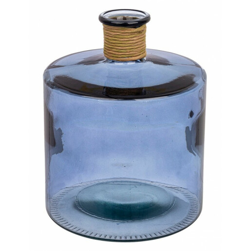 Vaza flori sticla albastra 41x21.5x27.5 cm