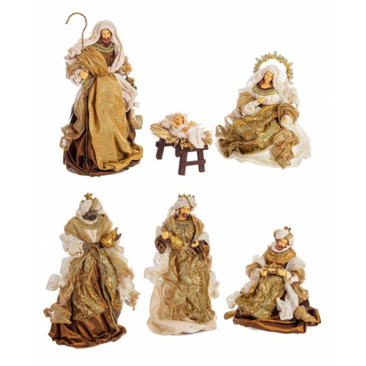 Set 6 figurine Nasterea Domnului  28x18x41 cm, 18x15x38 cm, 18x18x28 cm
