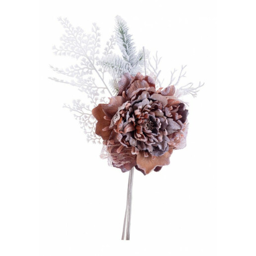 Floare artificiala Peonia roz pudrat 22 x 11 x 52 cm