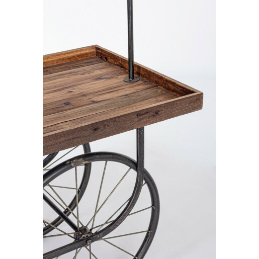 Carucior candy bar lemn metal Ruote 160x70x189 cm