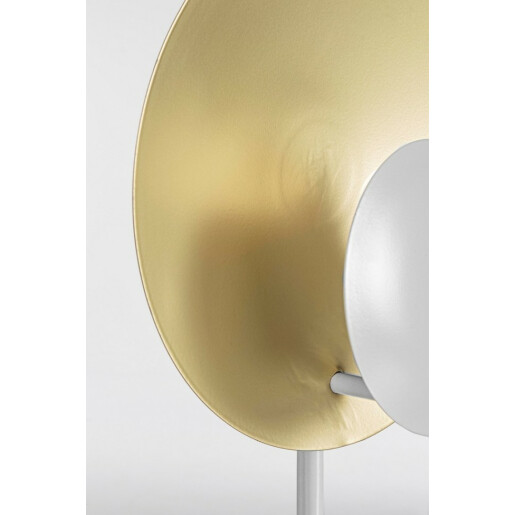 Veioza metal auriu alb Design 30x17.5x46 cm