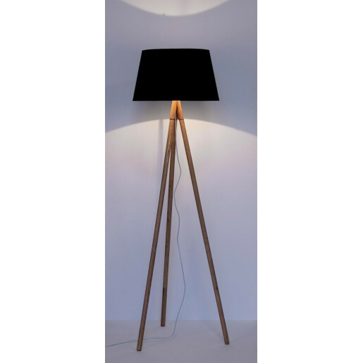 Lampadar lemn bumbac negru Wallas 52x152 cm