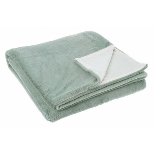 Patura poliester verde crem Silky 180x150 cm