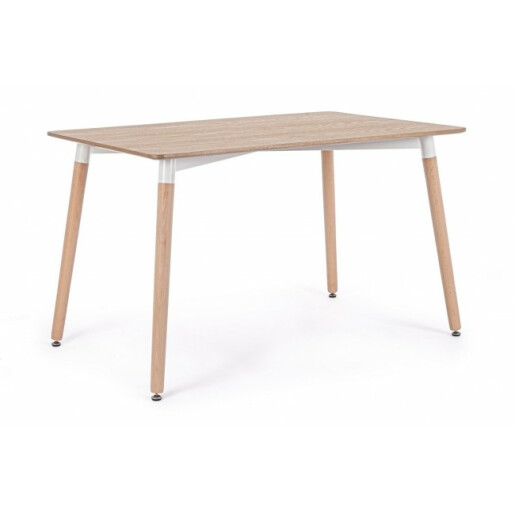 Masa mdf si lemn natur David 120x80x74 cm