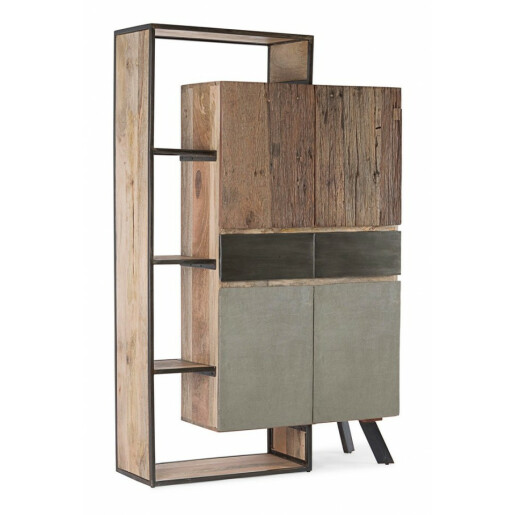 Dulap 2 usi 2 sertare lemn mango Manchester 118x38x180 cm