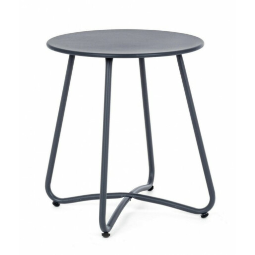 Set 6 masute otel gri antracit Wissant 40x45 cm