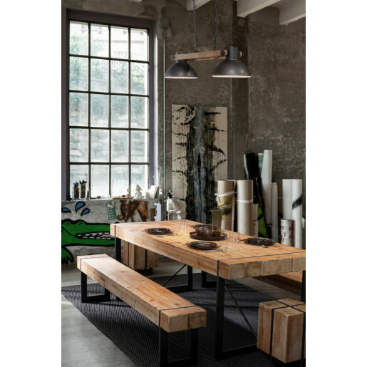 Lustra lemn metal Odessa 82x140 cm