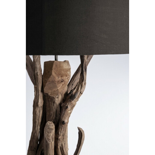 Lampadar lemn si abajur textil Bluma 55x180 cm