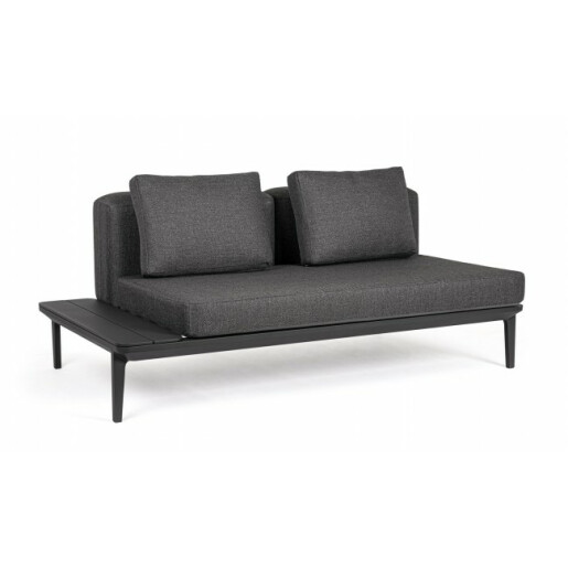 Canapea fier tapiterie textil gri antracit Matrix 174x99x73 cm