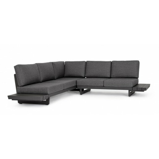 Set 2 canapele gri antracit 172x87x80 cm, 253x87x80 cm