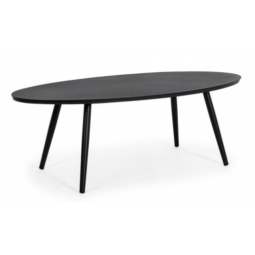 Masuta aluminiu negru Space 119x58x40.5 cm