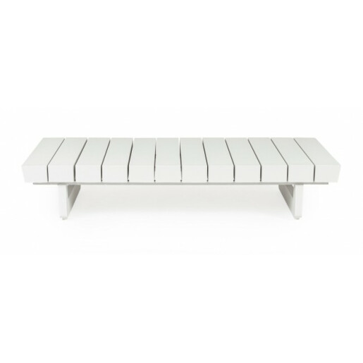 Masuta aluminiu alb Infinity 126x73.5x24 cm