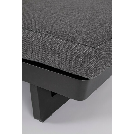 Set 2 sezlonguri aluminiu textil gri antracit Infinity 72x195x95 cm