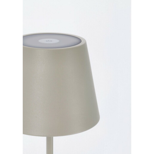Veioza led cu baterie metal bej Etna 12x38 cm