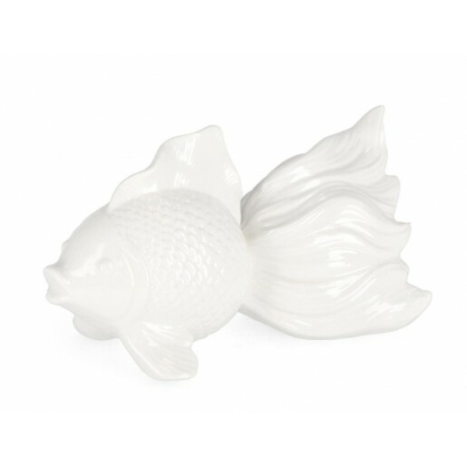 Decoratiune Peste portelan alb 26.2x14.3x14.1 cm