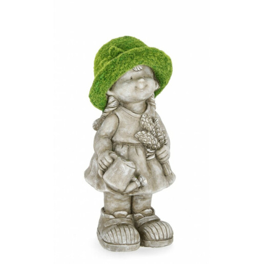 Figurina Fetita ceramica gri verde 42.5 cm