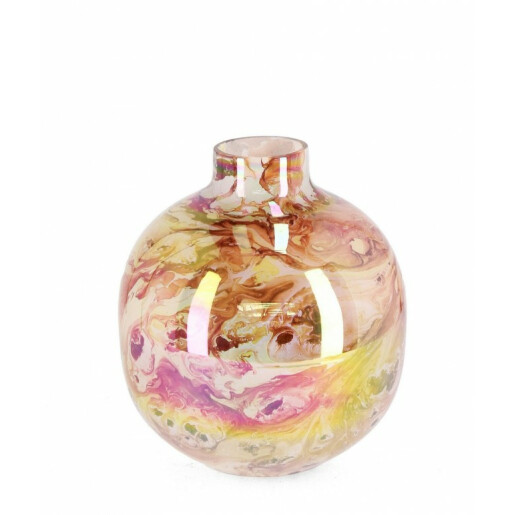 Vaza flori sticla multicolora Marala 16x19 cm