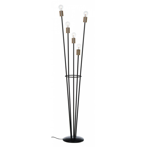 Lampadar fier negru auriu Torch 34 cm x 30 cm x 155h