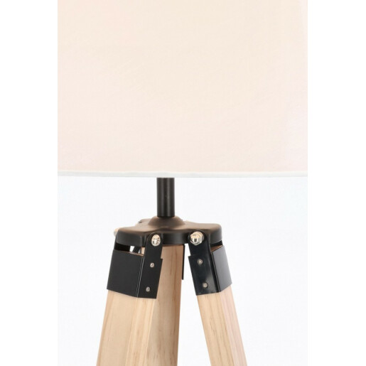 Lampadar lemn bumbac alb Wallas 57x150 cm