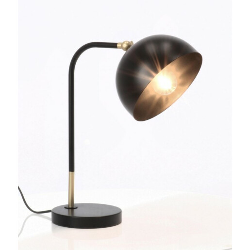 Veioza metal negru Glasgow 32.5x20x41 cm