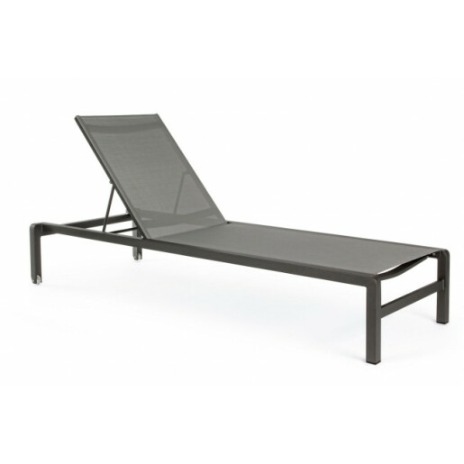 Set 4 sezlonguri gradina gri antracit Konnor 78x195x90 cm