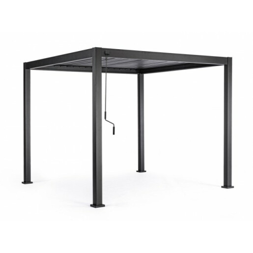 Pavilion gradina aluminiu gri antracit Ocean 300x300x250 cm