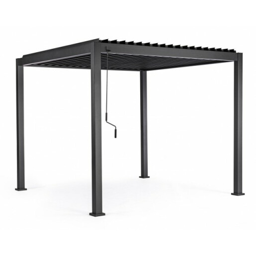 Pavilion gradina aluminiu gri antracit Ocean 300x300x250 cm
