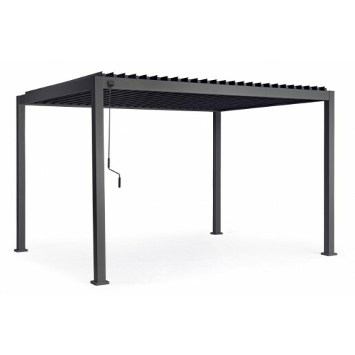 Pavilion gradina aluminiu gri antracit Ocean 400x300x250 cm