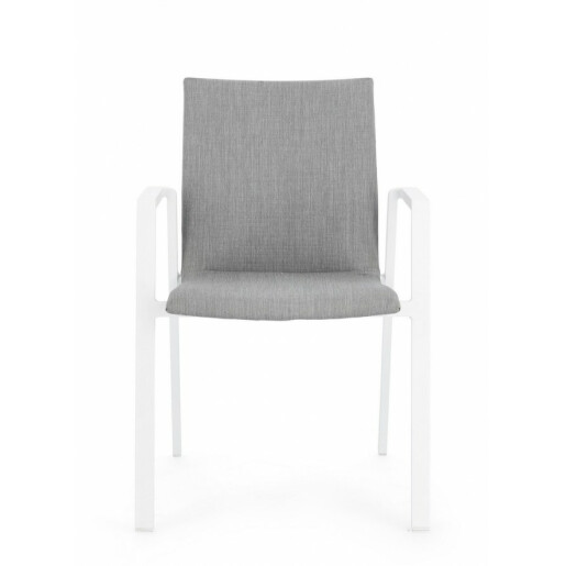 Set 4 scaune alb gri Odekon 55.5x60x83 cm