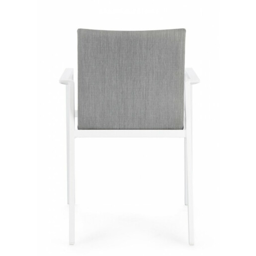 Set 4 scaune alb gri Odekon 55.5x60x83 cm