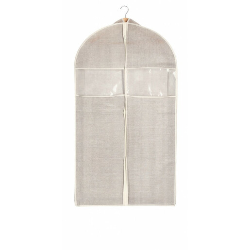 Husa depozitare haine textil bej Tidy 60x10x108 cm