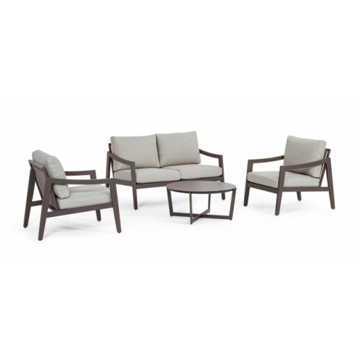 Set mobilier gradina maro bej Sirenus 132x88.5x85 cm