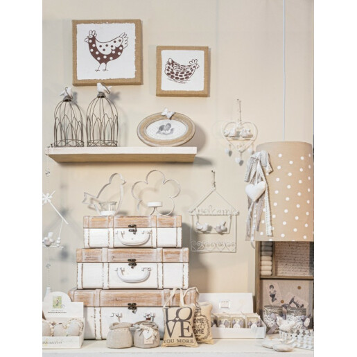 Set 4 decoratiuni suspendabile Bird 18x13x6 cm