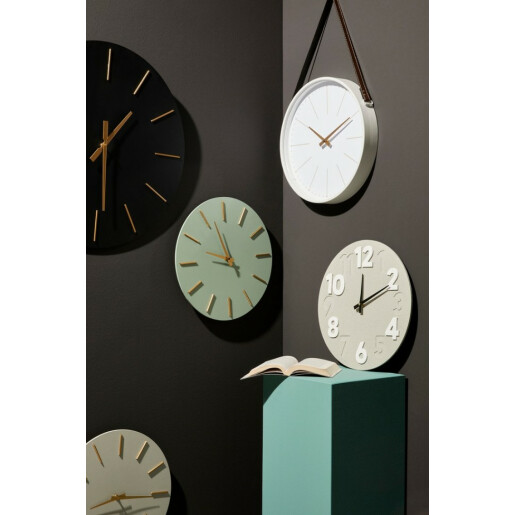Ceas perete negru auriu Timeline 60x5 cm