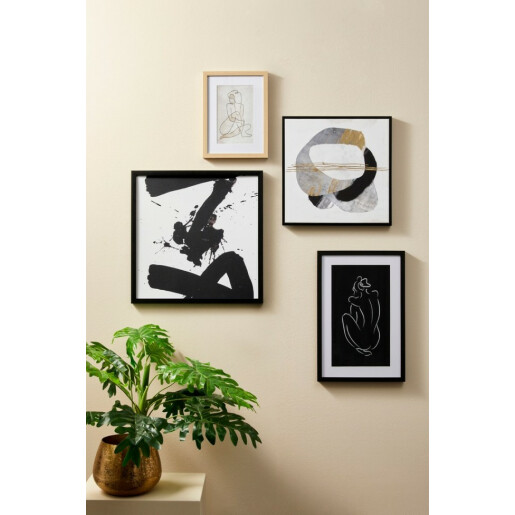 Tablou decorativ alb negru 40x3x60 cm