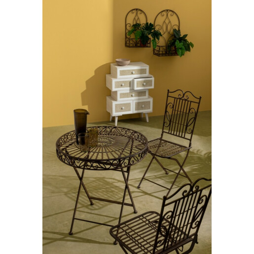 Etajera fier maro Melanie 32x17x51 cm