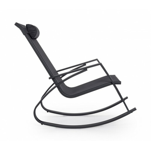 Fotoliu balansoar gri antracit Demid 60.5x107x95 cm
