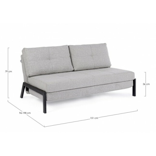 Canapea extensibila bej Hayden 151x96x79 cm