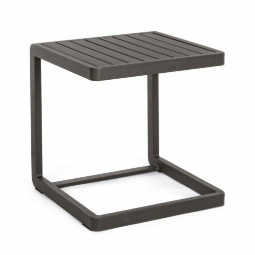Set 2 masute aluminiu gri antracit Konnor 40x40x45 cm