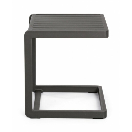 Set 2 masute aluminiu gri antracit Konnor 40x40x45 cm